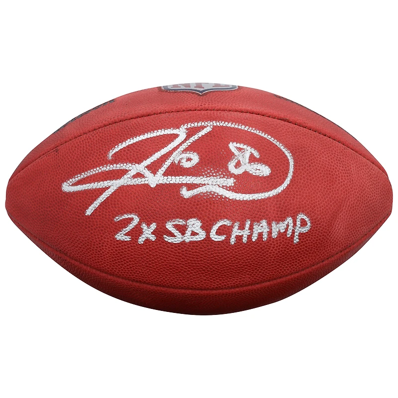 Hines Ward Pittsburgh Steelers Autographed Duke Full Color Football with "2x SB Champ" Inscription