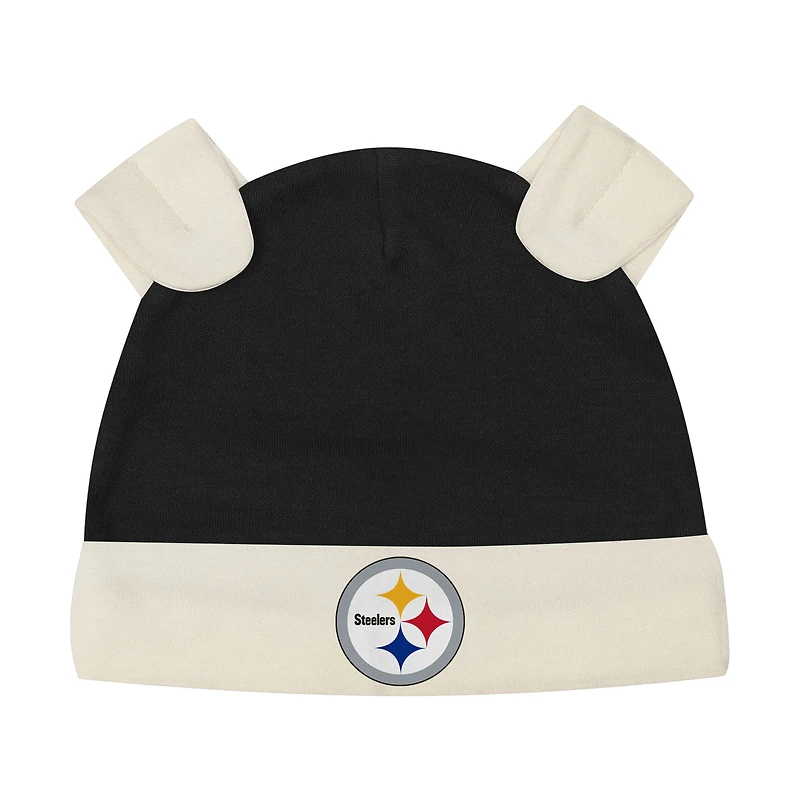 Infant Outerstuff Black Pittsburgh Steelers Little Champ Three-Piece Set
