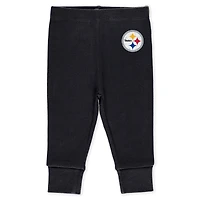 Vêtements pour bébés et nouveau-nés par Erin Andrews Pittsburgh Steelers Ensemble trois pièces Body pantalon Turn Me Around