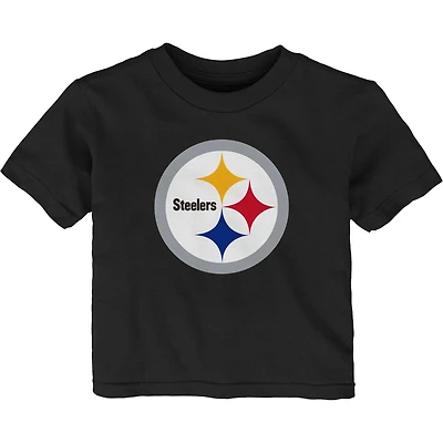 T-shirt noir avec logo principal des Steelers de Pittsburgh pour bébé