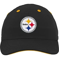 Casquette souple noire Pittsburgh Steelers Team Slouch Flex pour bébé