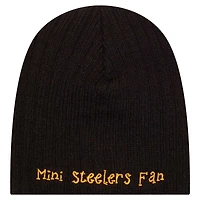 Infant New Era Black Pittsburgh Steelers Mini Knit Hat