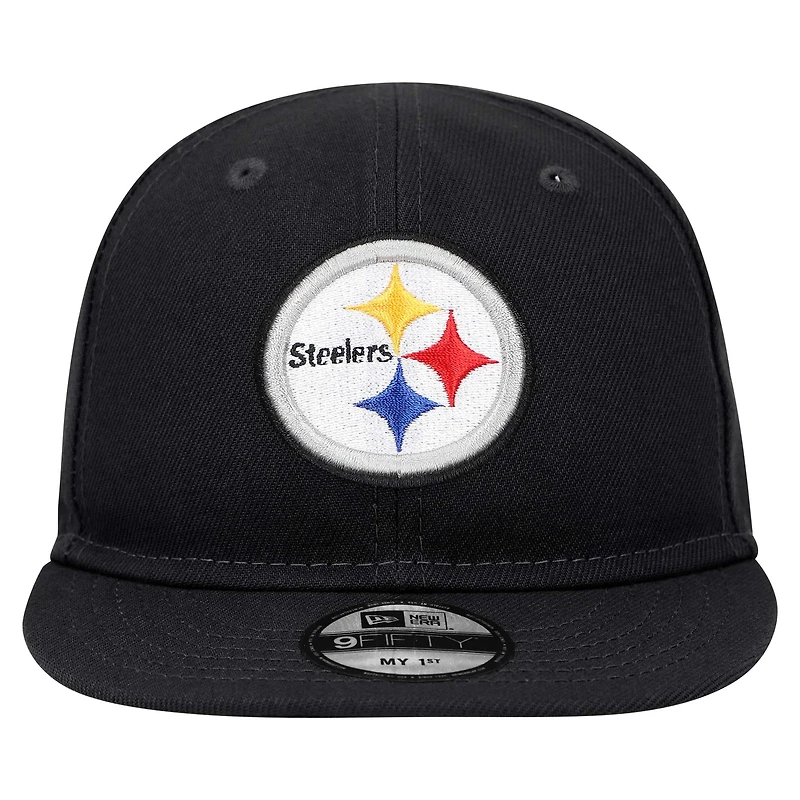Casquette réglable My 1st 9FIFTY Pittsburgh Steelers New Era noire pour bébé