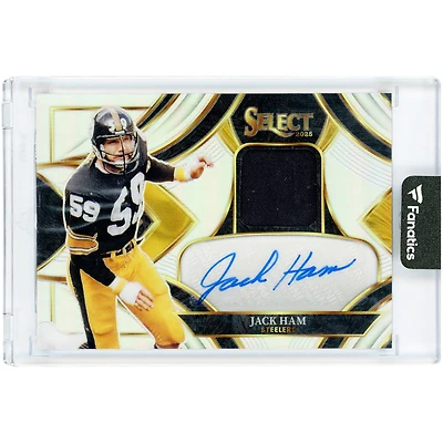 Jack Ham Pittsburgh Steelers Autographed 2025 Panini Select Relic #SME-JHM #79/249 Card