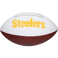 Jack Lambert Pittsburgh Steelers Autographed Franklin White Panel Football with "HOF 90" Inscription