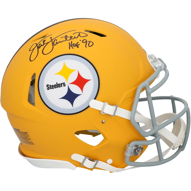 Jack Lambert Pittsburgh Steelers Autographed Riddell 2025 Alternate Speed Authentic Helmet with "HOF 90" Inscription