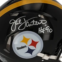 Casque authentique autographié par Jack Lambert des Pittsburgh Steelers avec inscription « HOF 90 »