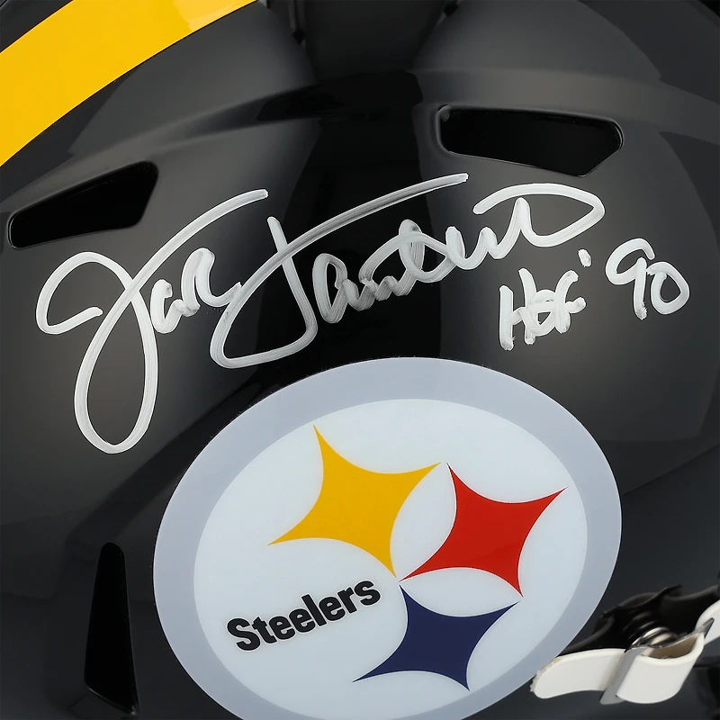 Casque réplique Riddell Speed ​​autographié par Jack Lambert des Steelers de Pittsburgh avec inscription « HOF 90 »