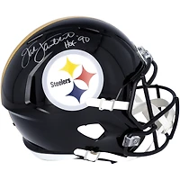 Jack Lambert Pittsburgh Steelers Autographed Riddell Speed Replica Helmet with "HOF 90" Inscription
