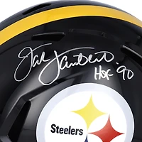 Jack Lambert Pittsburgh Steelers Autographed Riddell Speed Replica Helmet with "HOF 90" Inscription