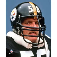 Photographie rapprochée non signée de Jack Lambert des Pittsburgh Steelers