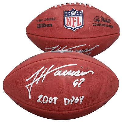 James Harrison Pittsburgh Steelers Autographed Duke Full Color Football with "2008 DPOY" Inscription