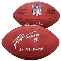 James Harrison Pittsburgh Steelers Autographed Duke Full Color Football with "2x SB Champ" Inscription