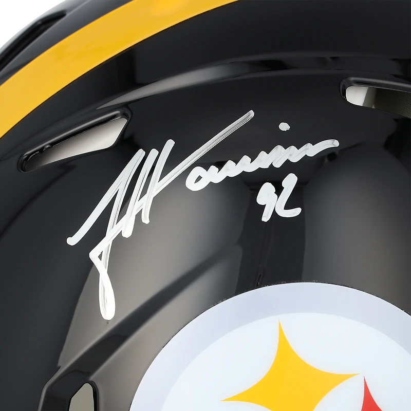 James Harrison Pittsburgh Steelers Autographed Riddell Speed Authentic Helmet with "2008 DPOY" Inscription