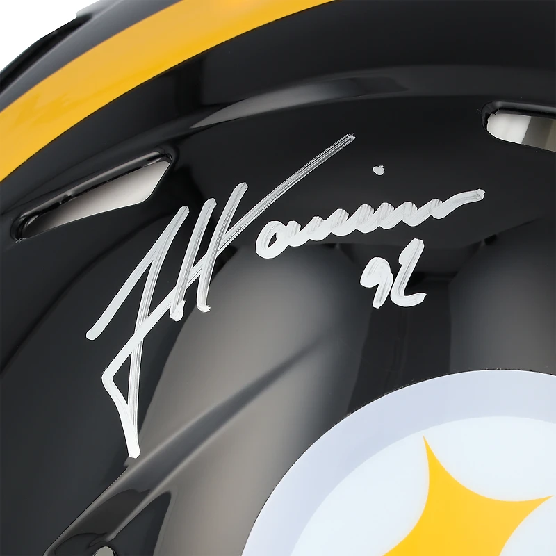James Harrison Pittsburgh Steelers Autographed Riddell Speed Authentic Helmet with "2x SB Champ" Inscription