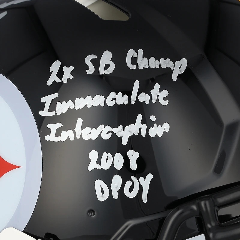 Casque Riddell Speed ​​Authentic autographié par James Harrison (Pittsburgh Steelers) avec inscriptions multiples - Édition limitée à 10 exemplaires