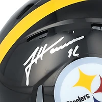 Mini-casque Riddell Speed ​​autographié par James Harrison des Steelers de Pittsburgh