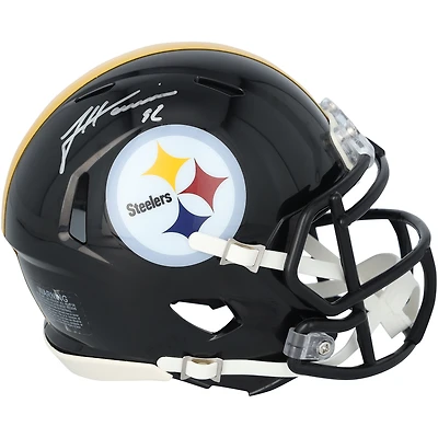 Mini-casque Riddell Speed ​​autographié par James Harrison des Steelers de Pittsburgh
