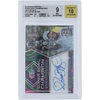 Carte authentifiée 9/10 Panini Spectra Neon Marble #SB40 #2/4 BGS autographiée 2018 par Jerome Bettis des Pittsburgh Steelers - Sous-catégories 9.5,9,9,8.5