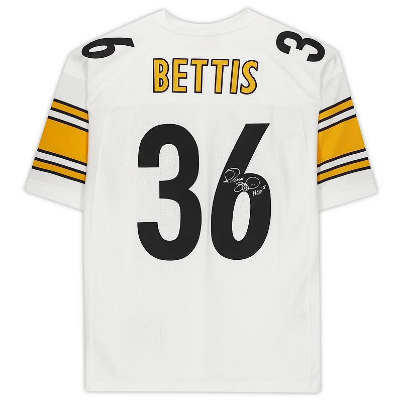 Jerome Bettis Pittsburgh Steelers Autographed White Super Bowl XL Authentic Mitchell & Ness Jersey with "HOF 15" Inscription