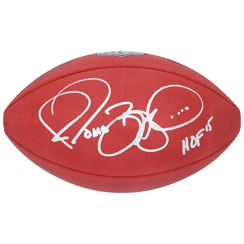 Ballon de football Wilson Duke en couleur autographié par Jerome Bettis des Steelers de Pittsburgh avec l'inscription « HOF 2015 »