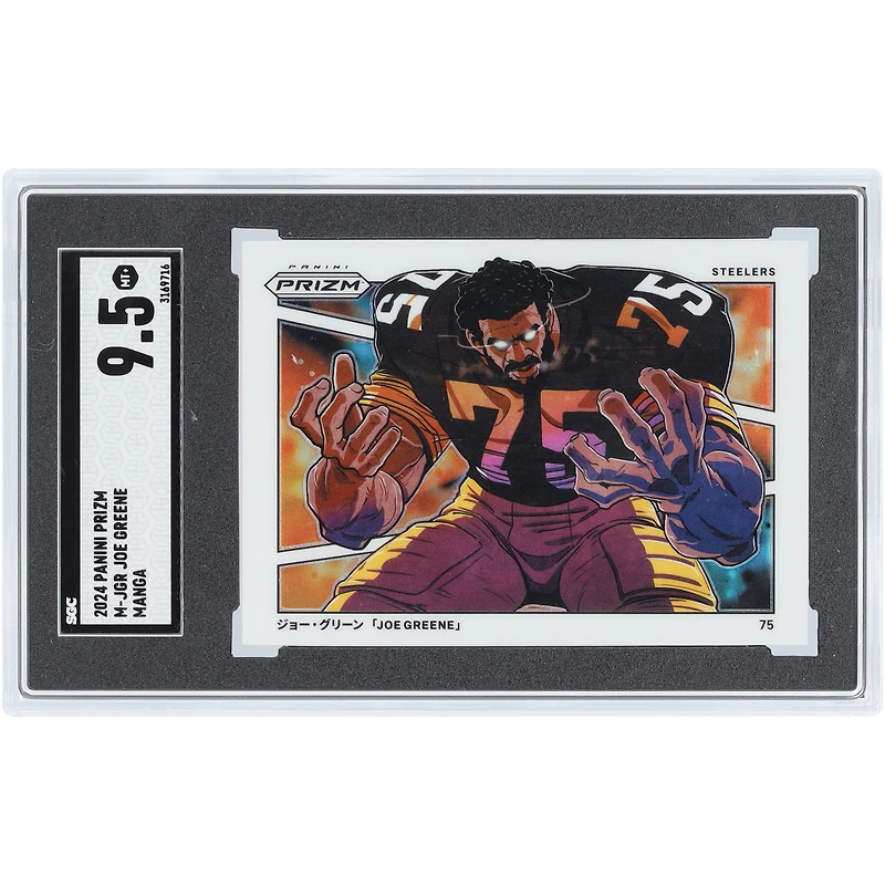 Joe Greene Pittsburgh Steelers 2024 Panini Prizm Manga Case Hit #M-JGR SGC Authenticated 9.5 Card