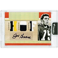 Joe Greene Pittsburgh Steelers Autographed 2007 Donruss Playoff National Treasures Timeline Prime Triple Game-Used Jersey Relics #T-JG #4/5 Card