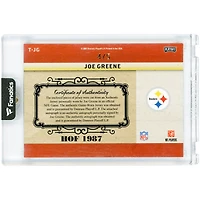 Carte autographiée de Joe Greene (Pittsburgh Steelers) 2007 Donruss Playoff National Treasures Timeline Prime Triple Game-Used Jersey Relics #T-JG #4/5