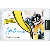 Joe Greene Pittsburgh Steelers Autographed 2019 Panini Immaculate Collection 4 Rings #IRS-JG #3/4 Card