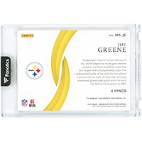 Carte autographiée de Joe Greene (Pittsburgh Steelers) de la collection Panini Immaculate 2019 (4 bagues) #IRS-JG #3/4