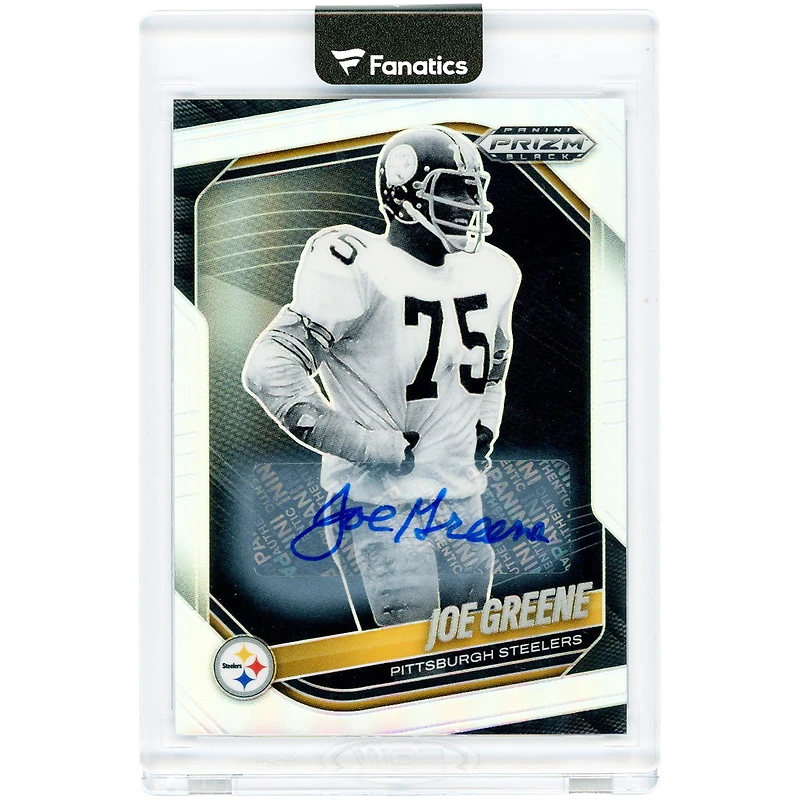 Carte autographiée de Joe Greene (Pittsburgh Steelers) Panini Prizm Black Silver Prizm 2025 n° 122