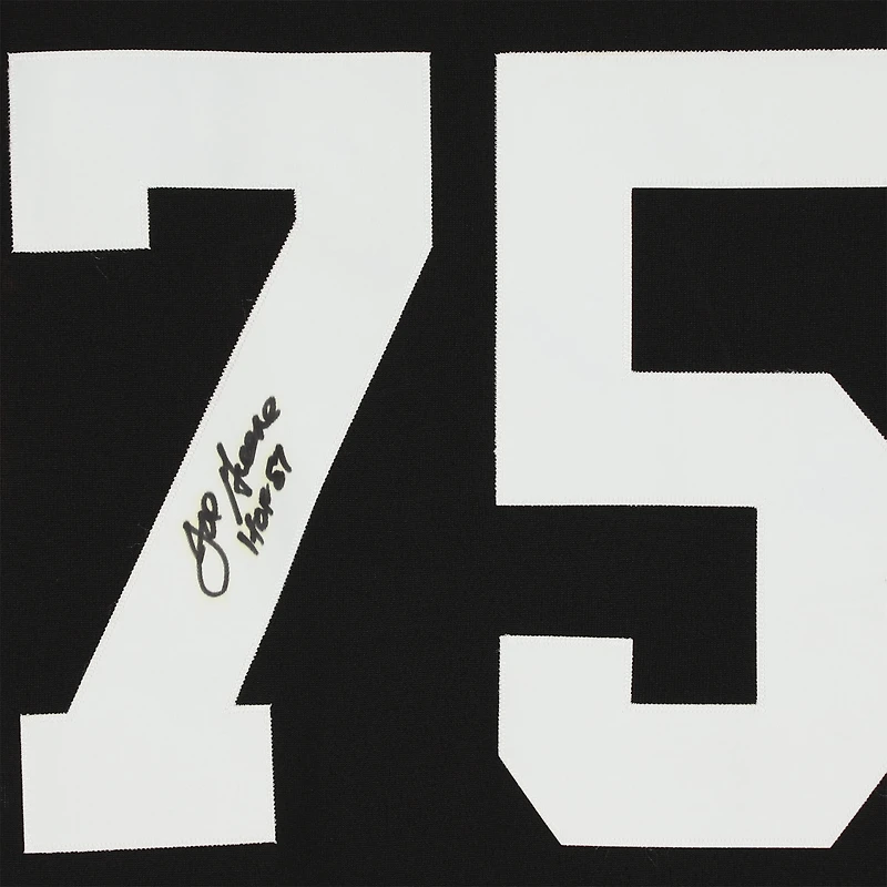 Maillot authentique noir autographié par Joe Greene Pittsburgh Steelers Mitchell & Ness avec inscription « HOF 87 »