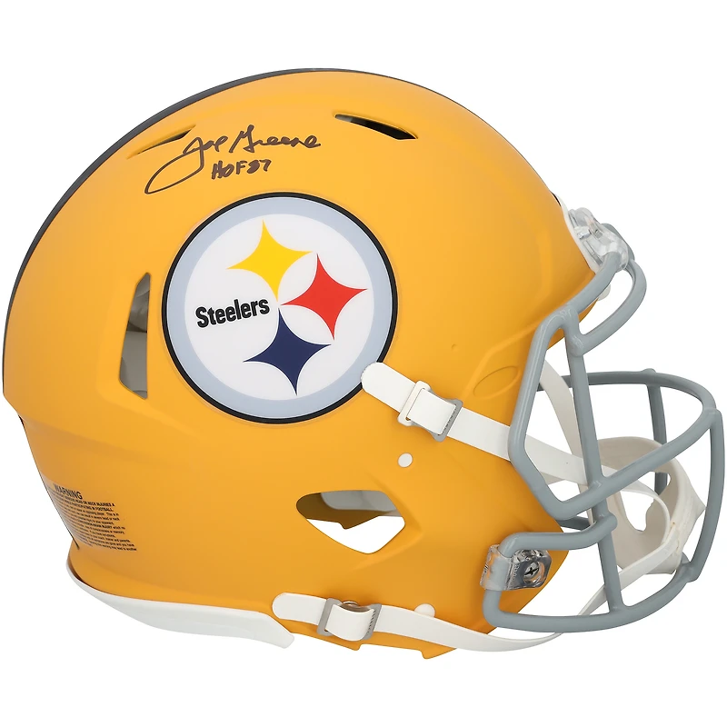 Joe Greene Pittsburgh Steelers Autographed Riddell 2025 Alternate Speed Authentic Helmet with "HOF 87" Inscription