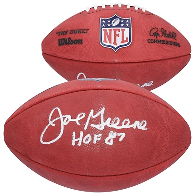 Joe Greene Pittsburgh Steelers Autographed Wilson Duke Full Color Football with "HOF 87" Inscription 