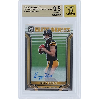 Carte de recrue authentifiée 9,5/10 Panini Donruss Optic Elite Series 2022 autographiée par Kenny Pickett des Steelers de Pittsburgh