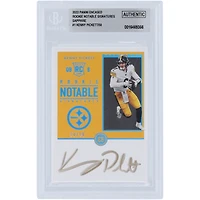 Carte de recrue authentifiée Panini 2022 signée Kenny Pickett des Pittsburgh Steelers avec signatures notables en étui saphir #RNS-KP #38/50 BGS