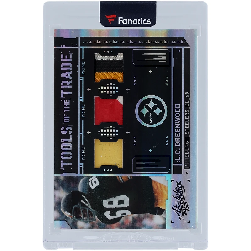 LC Greenwood Pittsburgh Steelers 2010 Panini Absolute Triple GU Relic #45 #46/49 Card