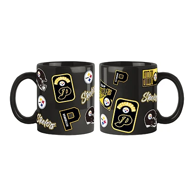 Logo Brands Pittsburgh Steelers 2-Pack 15oz. Color Mug Set