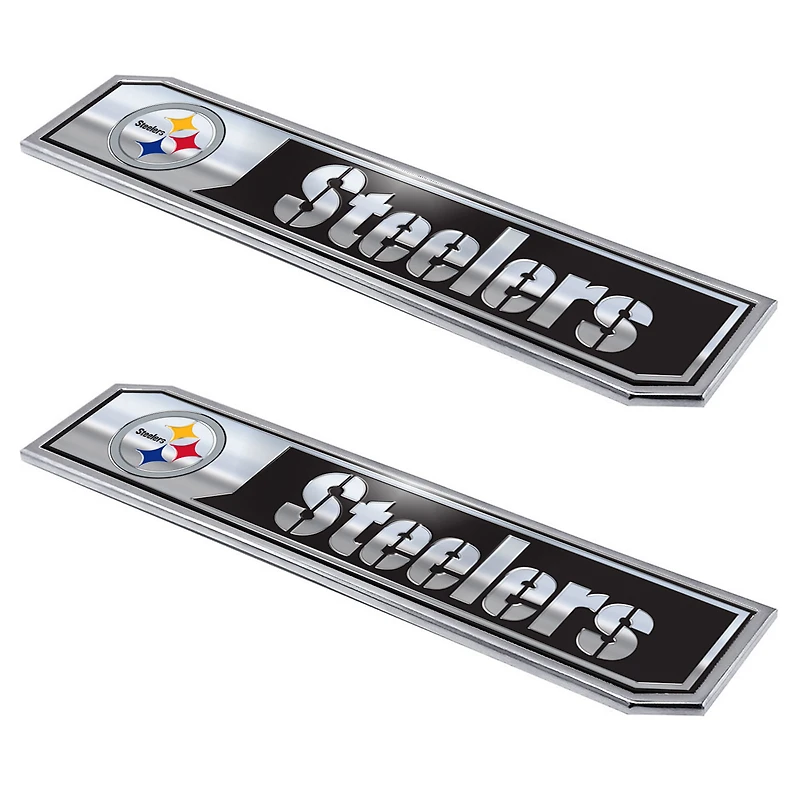 Logo Brands Pittsburgh Steelers 2-Pack Embossed Truck Emblem Set