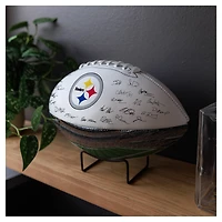 Ballon de football américain autographié et signé Logo Brands Pittsburgh Steelers 2025