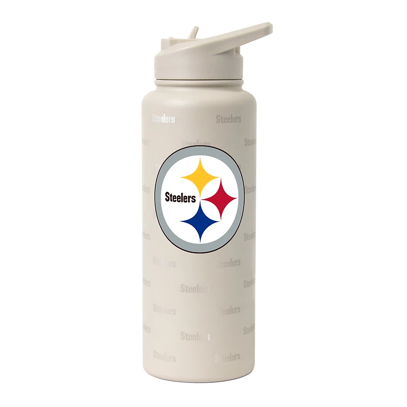 Bouteille isotherme Logo Brands Pittsburgh Steelers 34 oz Sand Ghost Quencher