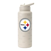 Bouteille isotherme Logo Brands Pittsburgh Steelers 34 oz Sand Ghost Quencher