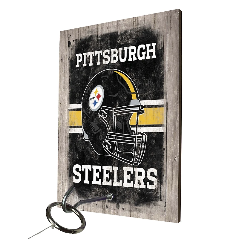 Jeu de lancer d'anneaux des Steelers de Pittsburgh avec logos