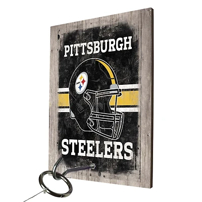 Jeu de lancer d'anneaux des Steelers de Pittsburgh avec logos