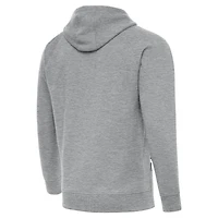 Men's Antigua Heather Gray Pittsburgh Steelers St. Patrick's Day Victory Pullover Hoodie