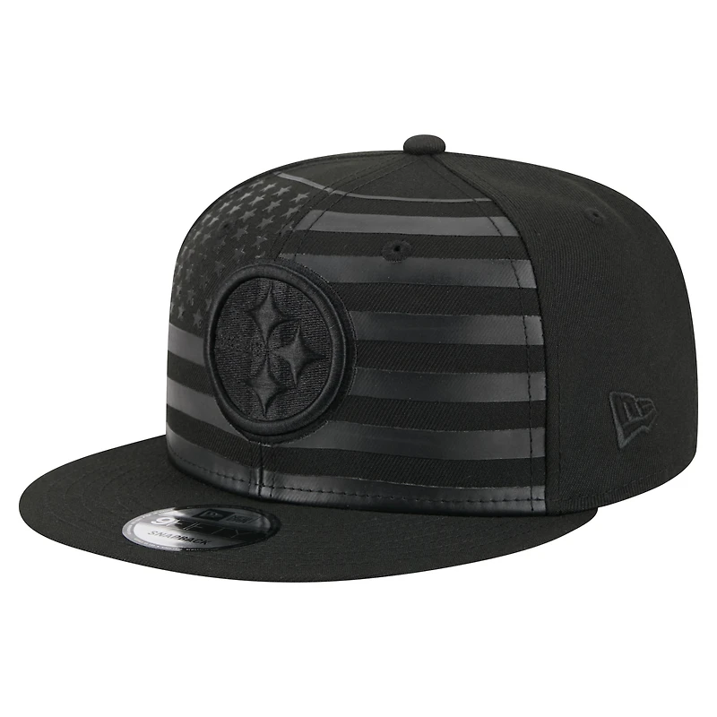 Men's New Era Black Pittsburgh Steelers Independent 9FIFTY Snapback Hat