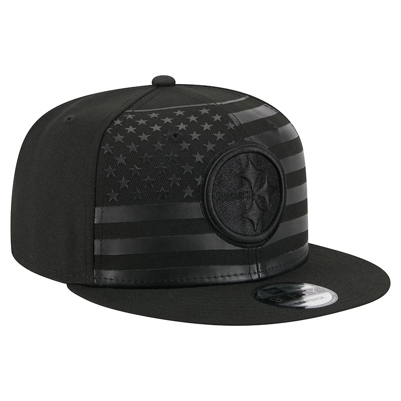 Men's New Era Black Pittsburgh Steelers Independent 9FIFTY Snapback Hat