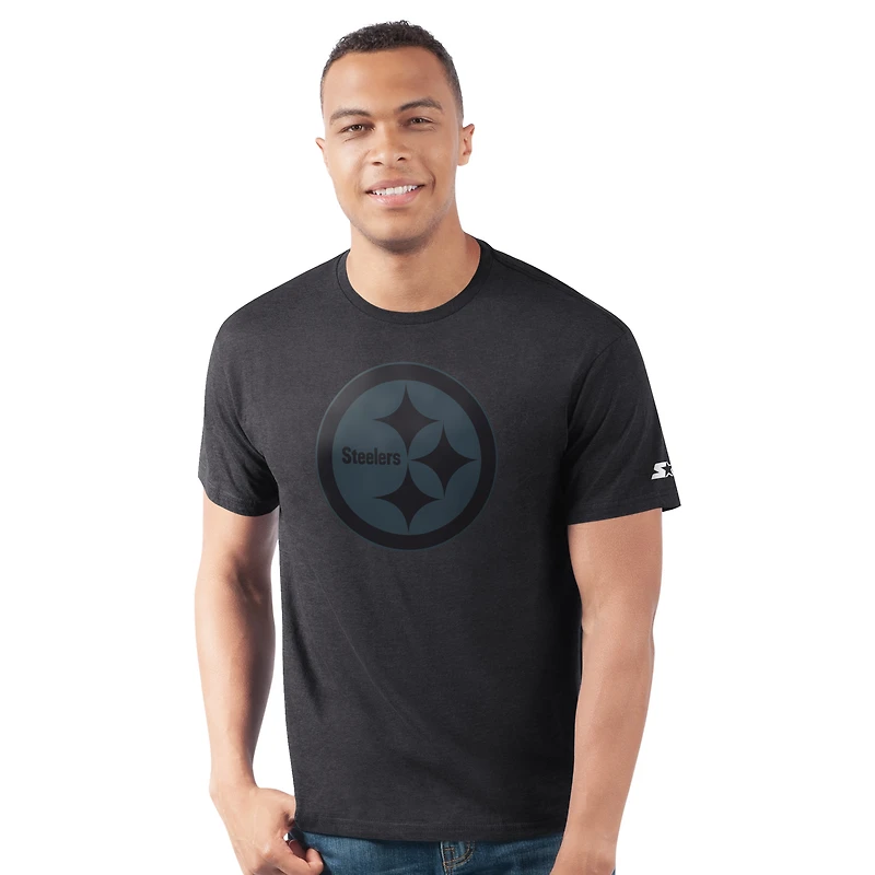Men's Starter Black Pittsburgh Steelers Prime Time T-Shirt