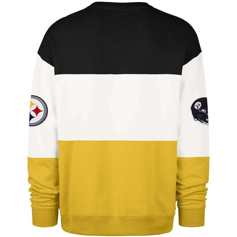 Men's '47 Black/Gold Pittsburgh Steelers Breeze Maximalist Sweatshirt
