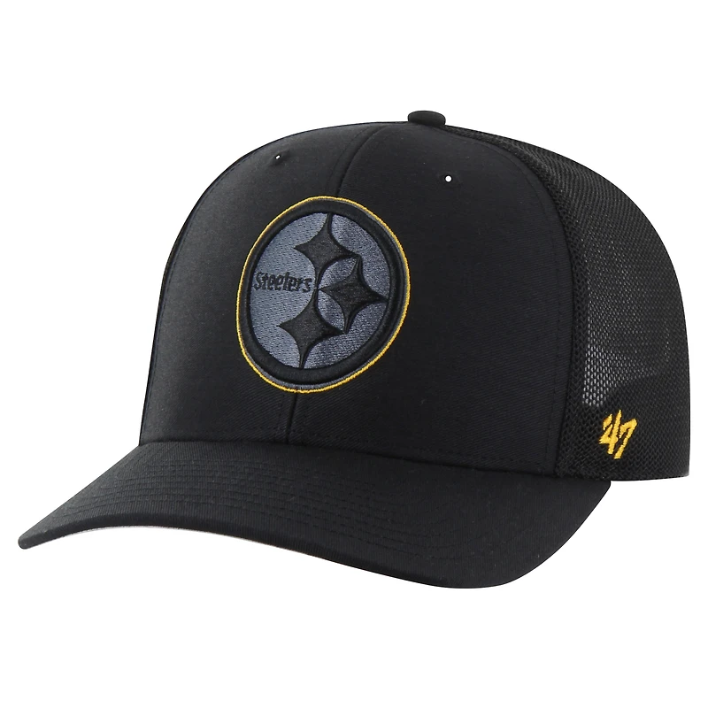 Casquette flexible noire '47 Pittsburgh Steelers Blackball Trophy pour homme